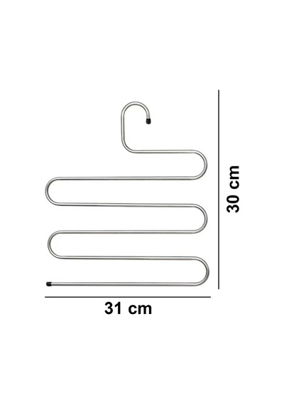 3 Adet 5 Katlı Metal Pantolon Ve Şal Askısı Dolap İçi Eşarp Askısı Çoklu Askılık Metal Inox Tr Diğer