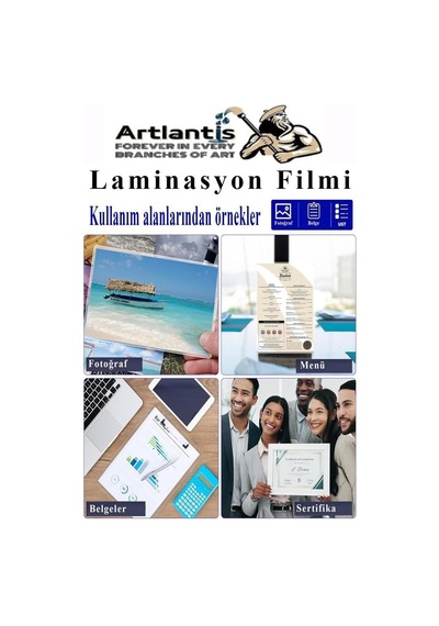 Ayrex Laminasyon Filmi Parlak A4 20 Li 1 Paket 125 Mikron Laminasyon Kaplama Pvc Kaplama Poşeti 20 Adet
