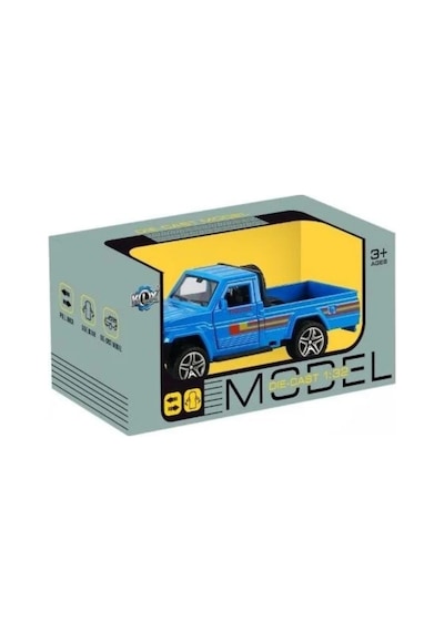 Mavi Diecast 1:32 Metal Çek Bırak Pickup Kamyonet - Açılabilir Kapılı Oyuncak Araba 13 Cm Çok Renkli