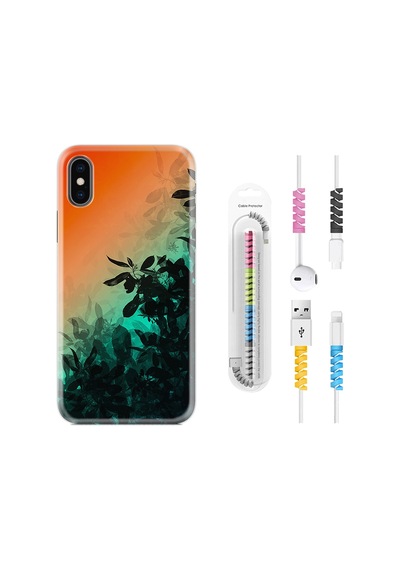Apple Uyumlu iPhone XS Max Kılıf Kablo Koruyuculu Güzel Çiçekler 1712
