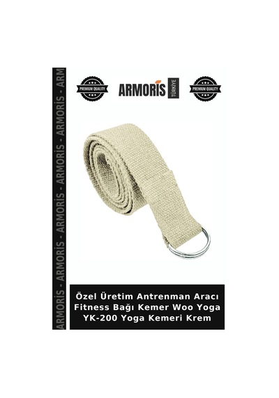 Özel Üretim Antrenman Aracı Fitness Bağı Kemer Woo Yoga Yk-200 Yoga Kemeri Krem