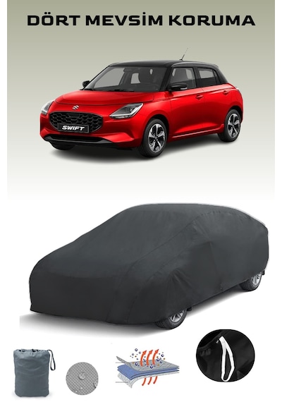 Siyah Suzuki Swift 6 Araba Brandası, Oto Örtüsü, Araba Çadırı Siyah