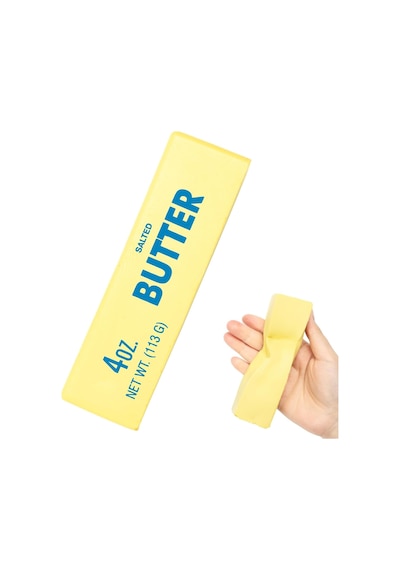 Butter Squishy Stres Oyuncağı Yavaş Yükselen Sıkma Duyusal Anti Stres Oyuncak Tereyağı 14,5 Cm Sarı