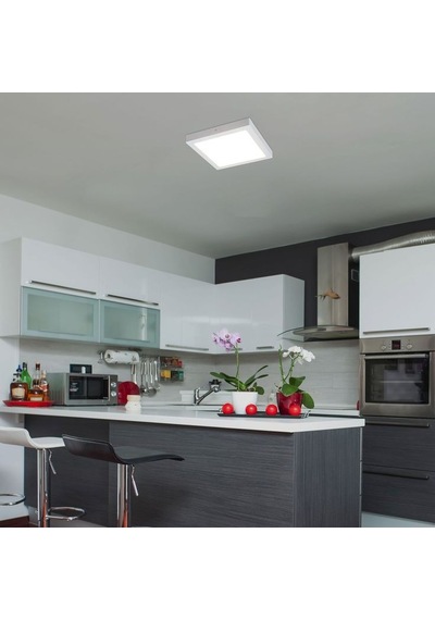24 Watt Günışığı Ledli Çok Kaliteli Sıva Üstü Tavan Armatür 22 X 22 Cm Kare Sıva Üstü Tavan Armatürü Beyaz