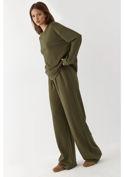 Hiccup Modal Dokunuşlu Basic Sweatshirt Haki