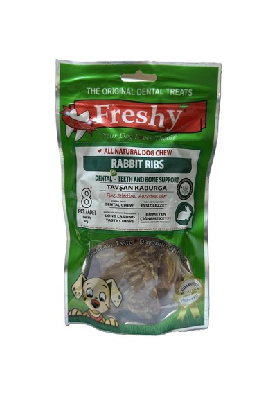 Freshy Tavşan Kaburga Köpek Ödülü 120gr