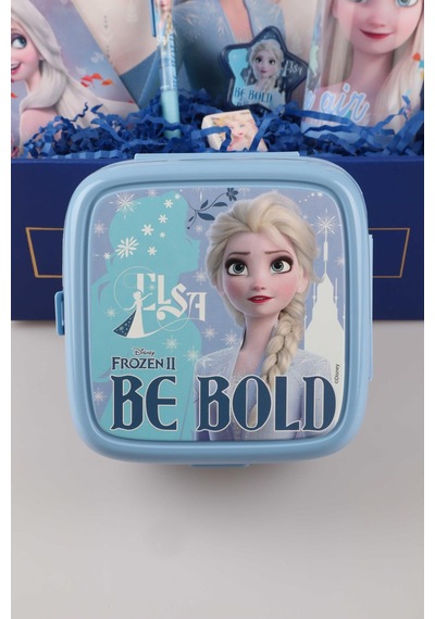 Dekomus Lisanslı Gıft Box Özel Kutulu "elsa'nın Mavi Okul Yolculuğu" Kırtasiye Ve Yemek Seti