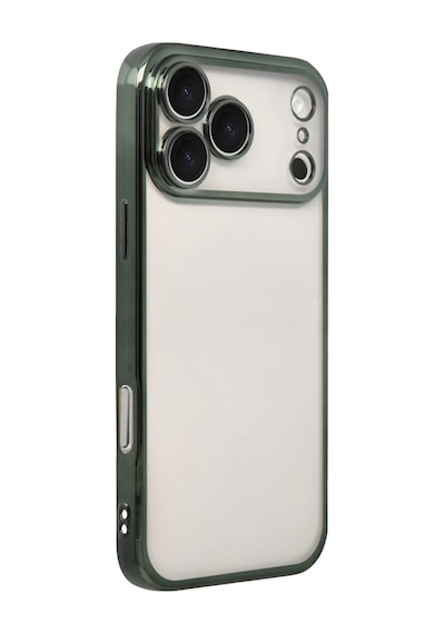 Apple iPhone  Uyumlu - 17 Pro Max Razer Lensli Silikon - Yeşil
