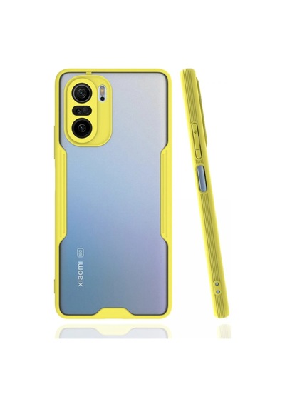 Newface - 958 - Xiaomi Poco F3 Kılıf Platin Silikon - Aconcept - - Sarı