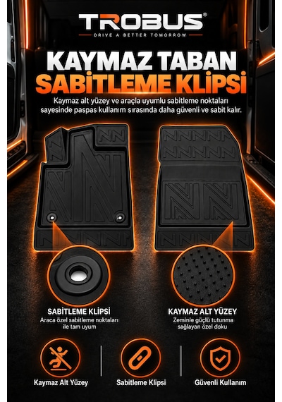 Citroen Berlingo Panelvan 2015 Karbon Desenli Premium 3d Havuzlu Oto Paspas 2 Parça Ön Takım