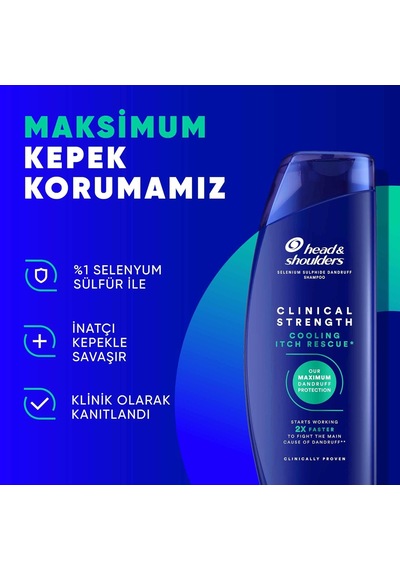 Head&shoulders Clinical Strength Cooling Itch Rescue Kaşıntı Karşıtı Şampuan 400 Ml