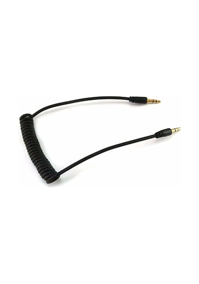 Metre Spiralli Aux 3.5mm Kulaklık Ses Aktarma Kablosu Araç Telefon Tablet Laptop Pc