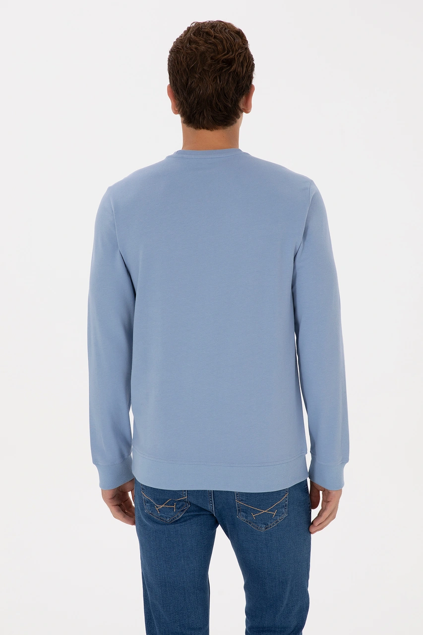 U.S. Polo Assn. Erkek Regular Fit Bisiklet Yaka Mavi İnce Sweatshirt 50324788-VR036 U.S. Polo Assn. Erkek Regular Fit Bisiklet Yaka Mavi İnce Sweatshirt 50324788-VR036