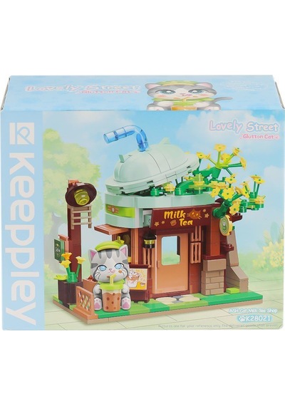 Kp-28021 Keeppley Milk Tea Shop Blok Seti -vagon Life