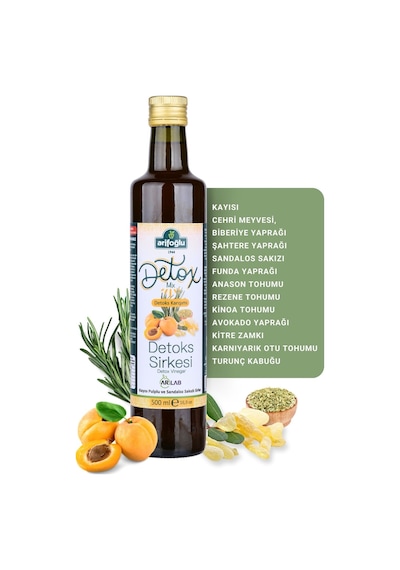 Arifoğlu  Sirkesi Kayısı Pulplu Ve Sandaloz Sakızlı Sirke 500 ML