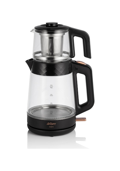 Arzum AR3101 Gusto Cam Çay Makinesi 1900 W 0.9 L Demlik Kapasitesi