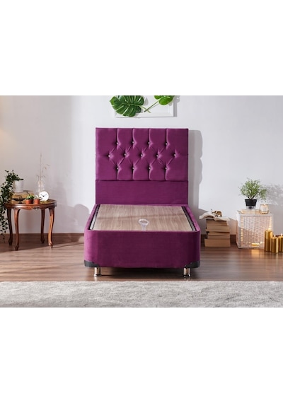 Nironyatak Niron Violet Yatak Seti 80X200 Cm Tek Kişilik Yatak Baza Başlık T