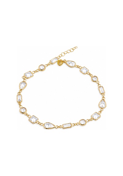 Zirkon Taşlı Bileklik 718550 Gold Gümüş