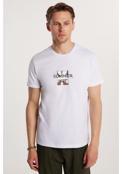 Tudors Erkek Slim Fit Dar Kesim %100 Pamuk Yumuşak Dokulu Baskılı Beyaz Bisiklet Yaka Tişört-33129 Beyaz Tudors Erkek Slim Fit Dar Kesim %100 Pamuk Yumuşak Dokulu Baskılı Beyaz Bisiklet Yaka Tişört-33129 Beyaz