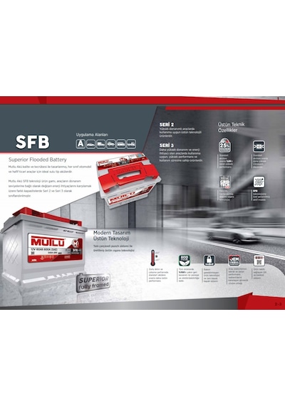 Mutlu Akü 12V 72 Ah Sfb 640A (En) 700 Sae (Üretim Yılı 2023) / 486715888