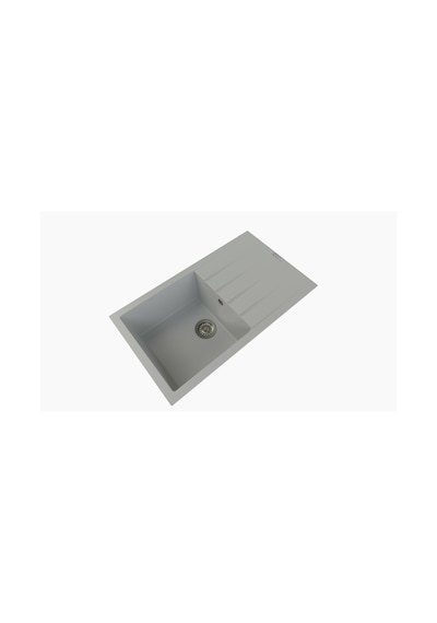 Polex Cristalüx Granit Evye P-SX1 Gri Tezgah Altı Ve Tezgah Üstü Mutfak Evyesi 86x49.5 CM