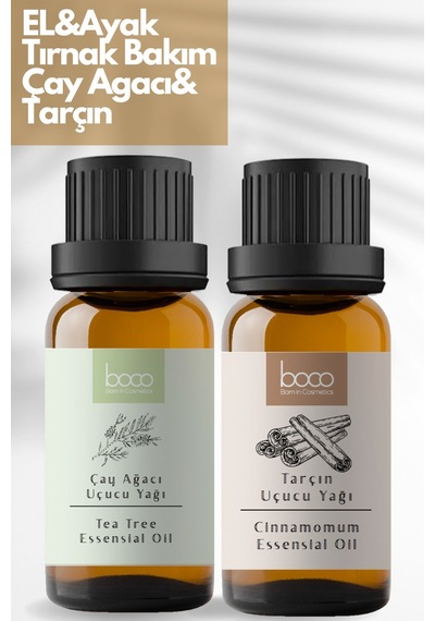 Boco Born In Cosmetics Çay Ağacı + Tarçın %100 Saf Uçucu Yağı 2 x 15 ML