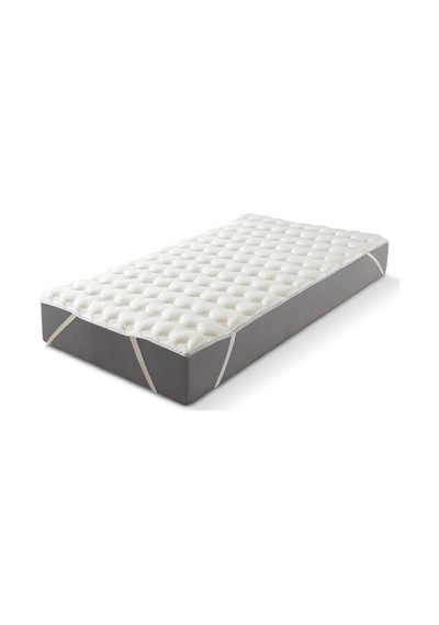 Topper 0.9 - Massage Therapy - 3d Soft Yatak Pedi - Yatak Koruyucu Uyku Pedi - 3 Cm Beyaz