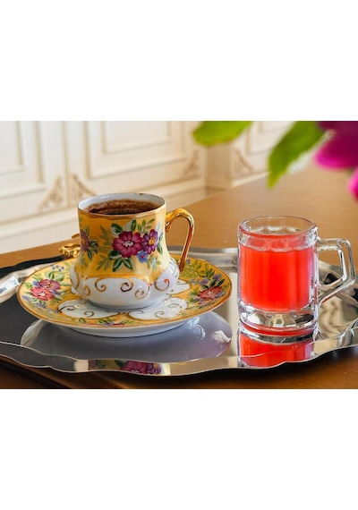 6 Lı Kulplu Shot Cam Bardak, Çap: 4 Cm Yükseklik: 5 Cm, 35 Ml Şeffaf