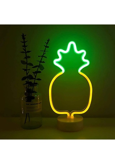 Ananas Neon Led Lamba Yeşil