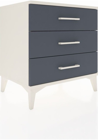 Hyperion Komodin 3 Çekmeceli 60x44x64 Aytaşı-antrasit Aytaşı