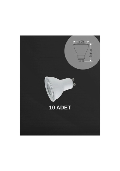 Ct-4215 Led Ampul 8w Gu10 Duy Beyaz Işık - 10 Lu Paket