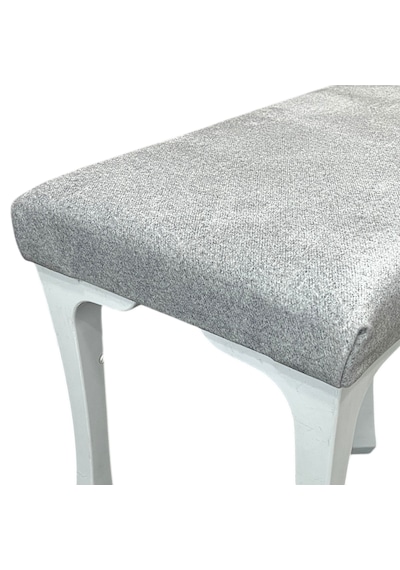 Ratemo Dekoratif Puf Bench Oturma Bankı Döşemelik Kumaşlı Antre & Yatak Ucu Bench 80x40x45 Cm Açık Gri