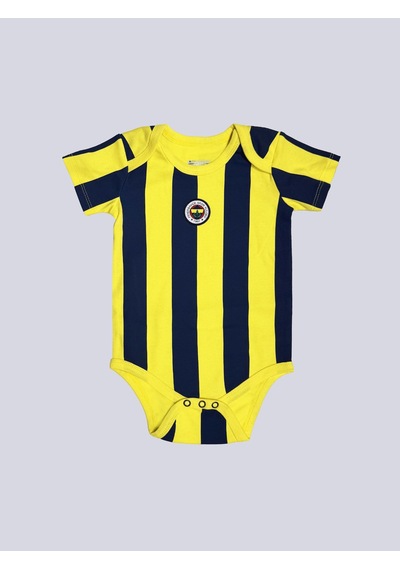 Fenerbahçe Sarı Lacivert Çubuklu Bebek Body Lacıvert-sarı