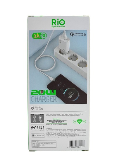 Riotech 20w Hızlı Şarj Adaptörü Ve Usb-c Kablosu