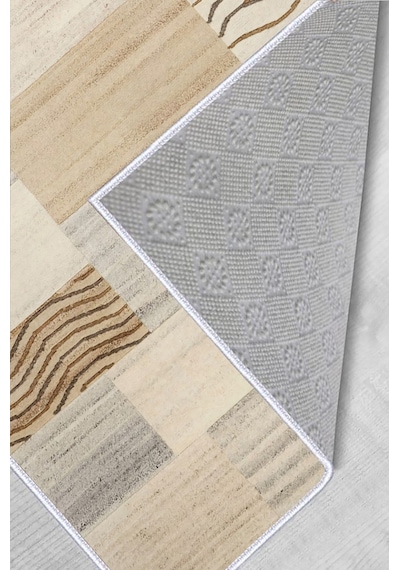 Rovigo Home Dijital Baskı Yıkanabilir Kaymaz Taban Salon Halısı Rvg0535 Bej