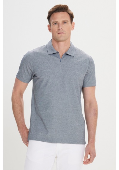 AC&Co / Altınyıldız Classics Erkek Lacı Slim Fit Dar Kesim Pamuklu Polo Yaka Tişört Lacı