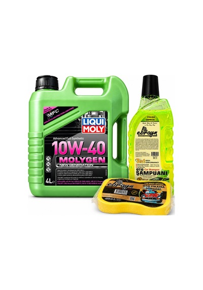 Liqui Moly Molygen New Generation 10w-40 Motor Yağı 4 Litre + Oto Şampuan 1000 Ml + Yıkama Süngeri