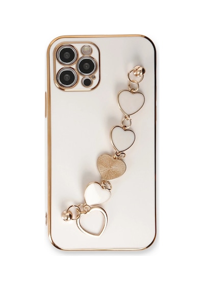 Ilkeshop Newface Apple iPhone Uyumlu 12 Pro Max Kılıf Esila Silikon - Beyaz