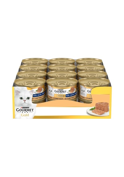 Tr Gold Kıyılmış Hindili Yaş Kedi Maması, Yetişkin, 85 G