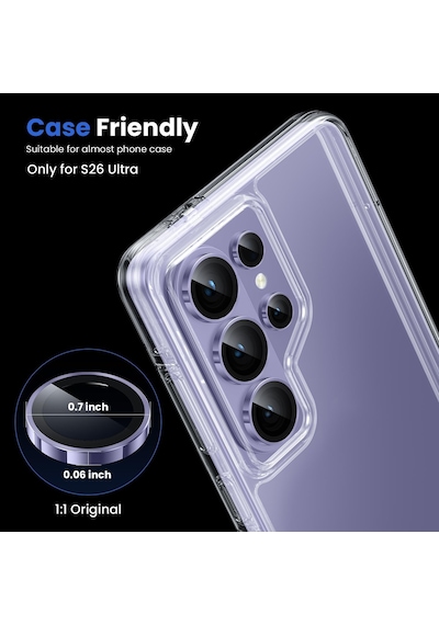 Samsung Galaxy S26 Ultra Kamera Lens Koruyucu İçin - Ultra İnce