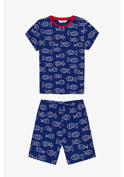 Penti Erkek Çocuk Fish Pamuklu Pijama Takımı Açık Mavi