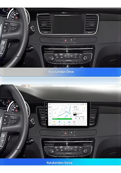 Peugeot 508 2011-2018 Android Navigasyon Multimedya Tesla Ekran Android Teyp Double Teyp 4gb Ram 64gb Hafıza Kablosuz Carplay Android Auto 9"
