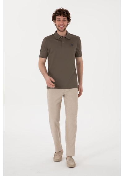 U.S. Polo Assn. Erkek Taş Slim Fit Kanvas Pantolon 50309113-VR049