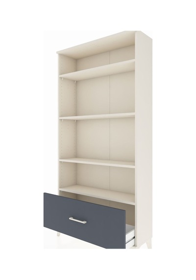 Arges Dolap 4 Raflı Tek Çekmeceli 88x30x182 Aytaşı-antrasit Aytaşı