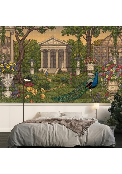 Bahçe Tavus Kuşu Kuşlar Resim Poster Duvar Kağıdı Renkli