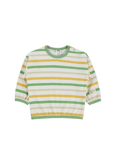 Civil Baby Çizgili 3-18 Ay Sweatshirt - Ekru 19330Y05126S1
