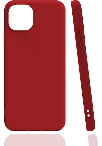 Ardemix Apple Uyumlu iPhone 13 Mini Biye Silikon-kırmızı Kirmizi