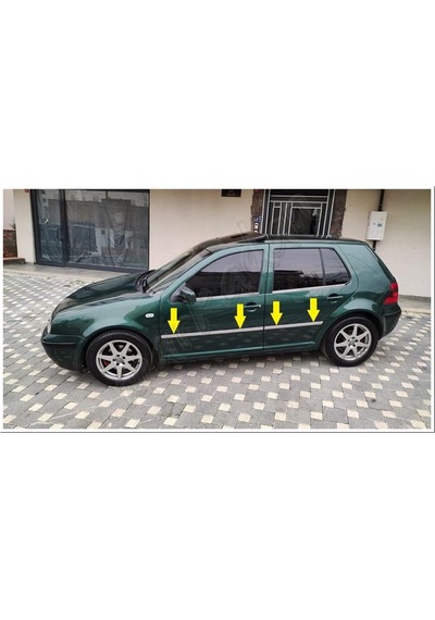 Markadan Vw Golf 4 Krom Yan Kapı Çıtası 1998-2004 4 Parça Paslanm