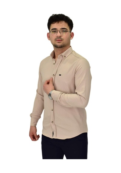 Erkek Likralı Spor Silim Fit Gömlek Bgl-st04327 Siyah