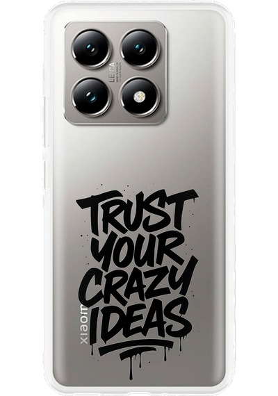 Xiaomi Mi 14t Pro Uyumlu Crazy Trust Baskılı Silikon Kılıf Renkli